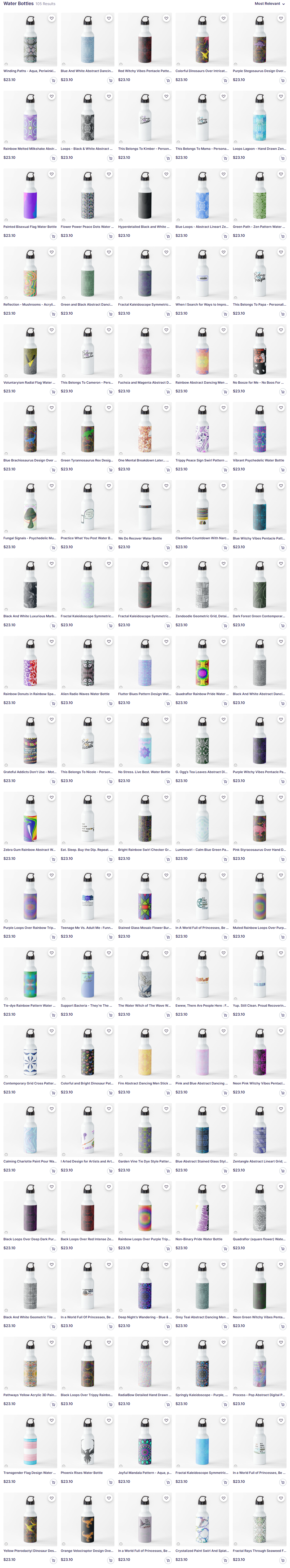 water bottles